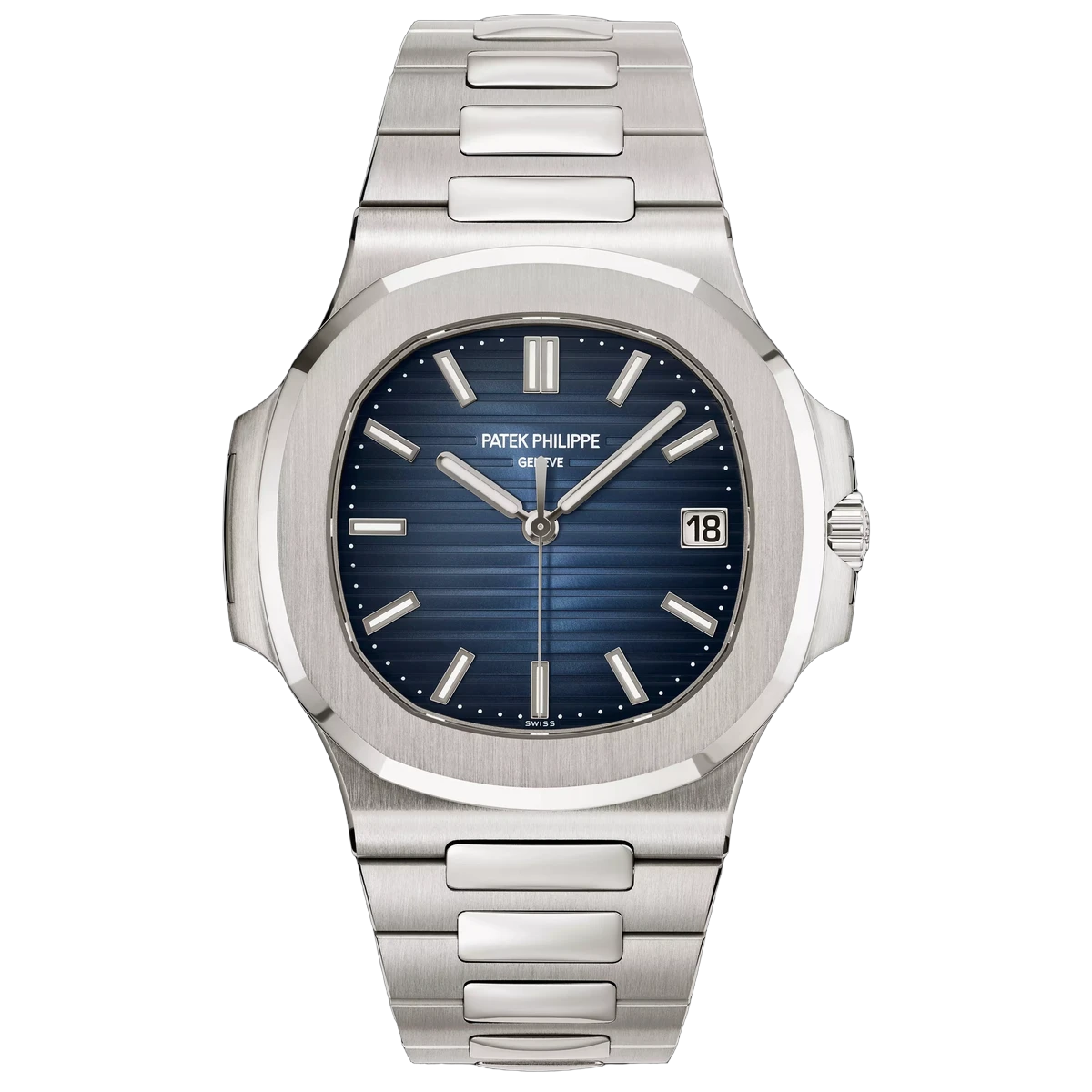 Patek Philippe Nautilus 5811/1G-001 Blue Sunburst Indices Self-Winding 18K White Gold Blue Dial
