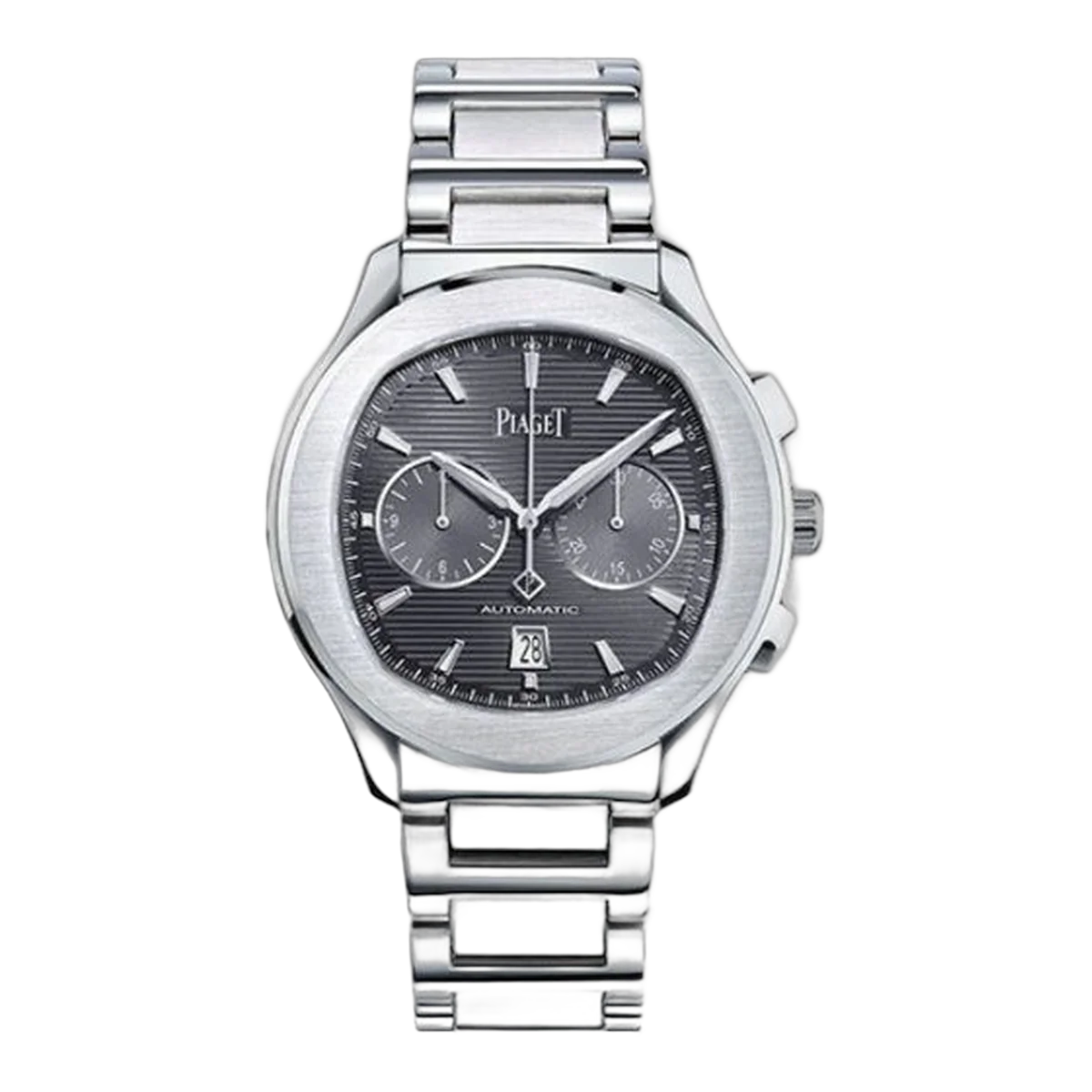 Piaget Polo G0A42005 Grey Index Dial Chronograph 42Mm Stainless Steel Men's Watch