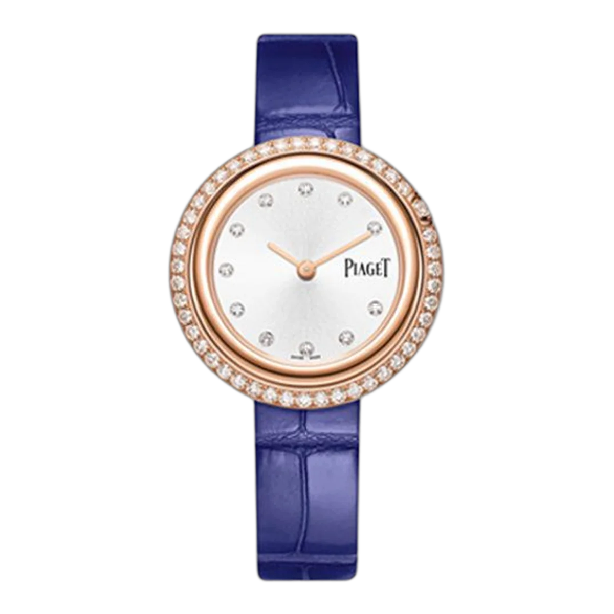 Piaget Possession Quartz Silver Gem-Set Dial 34Mm Diamond Bezel