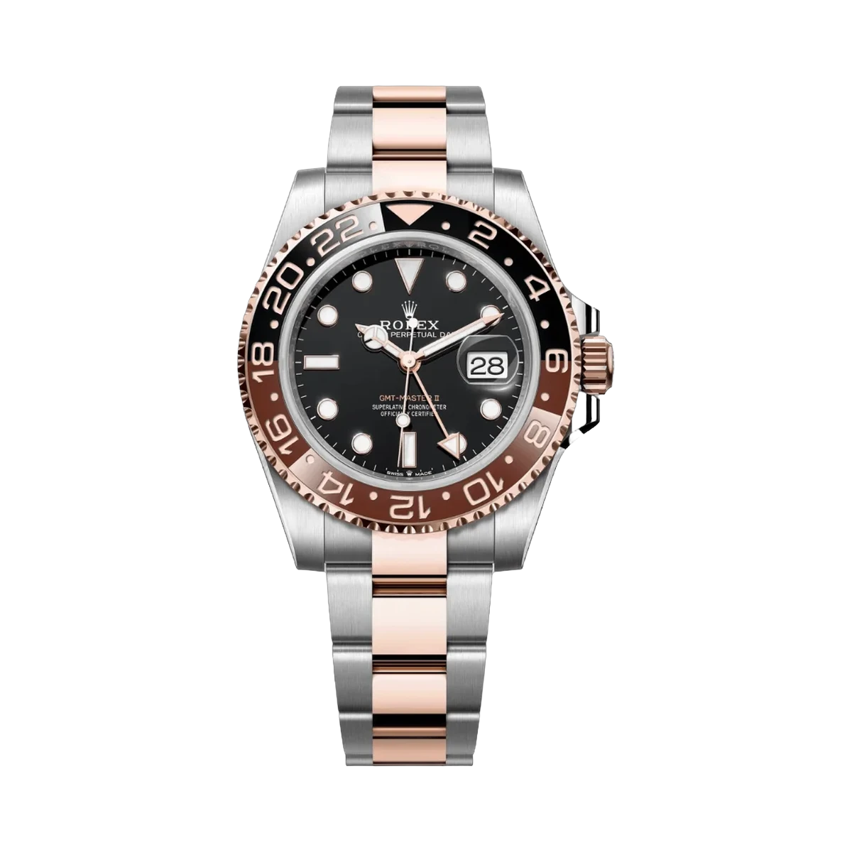 Rolex GMT Master II 126711CHNR-0002 Rootbeer 18kt Rose Gold Oyster Perpetual Date 40mm Black Dial