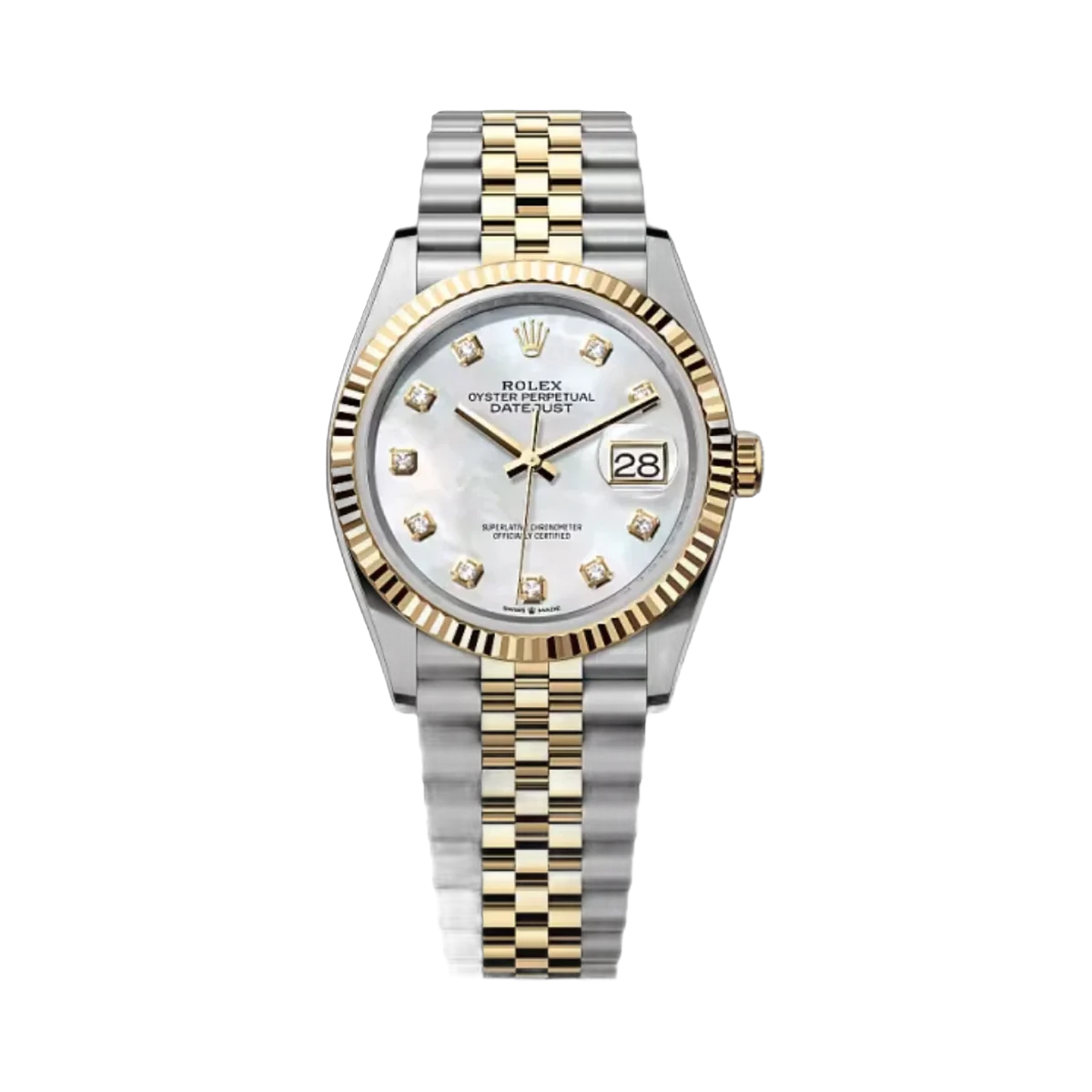 劳力士 Datejust 自动腕表 126233-0023 黄金 MOP 表盘 36 毫米女士手表