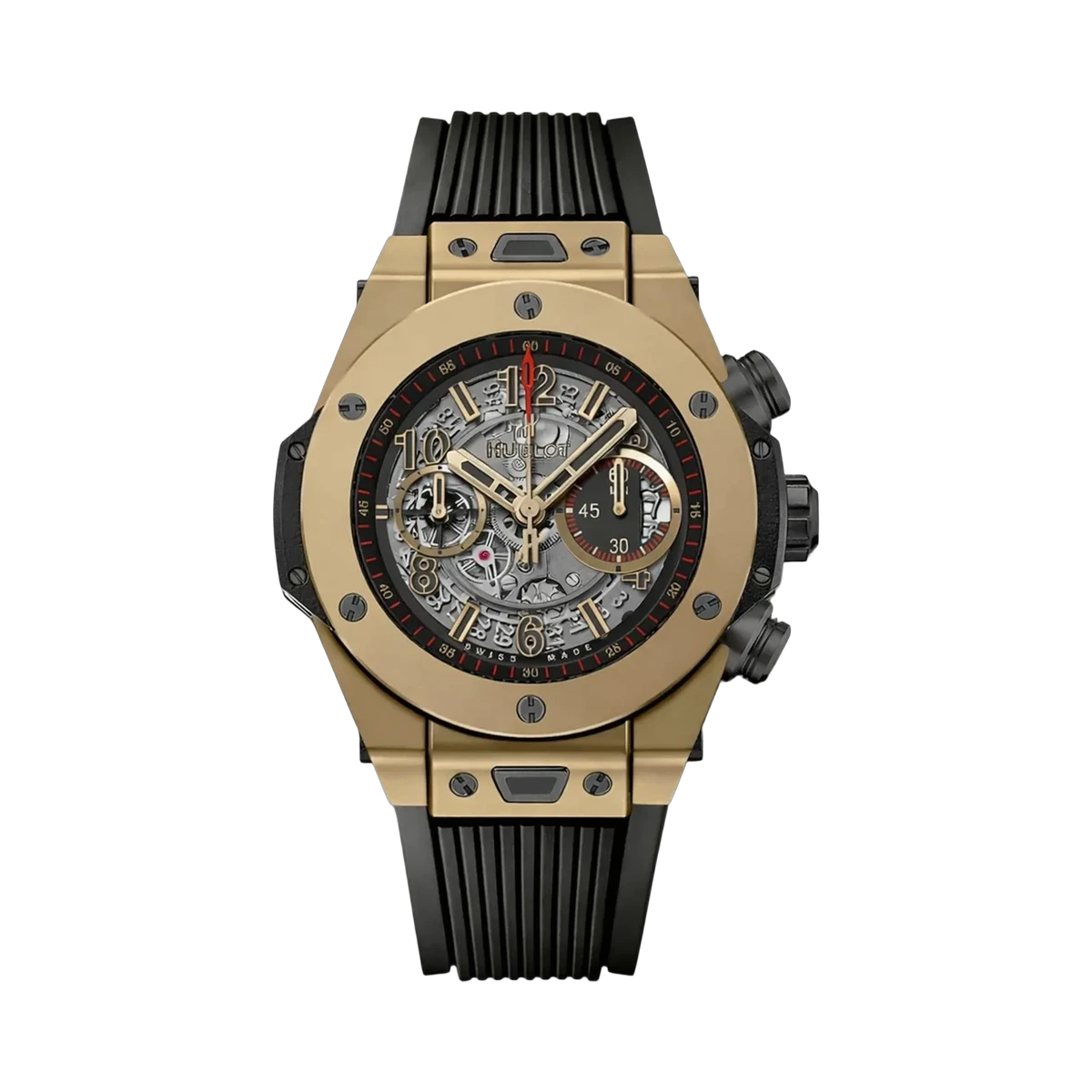 Hublot Big Bang Unico Automatic YG Skeleton Dial 411.MX.1138.RX 45mm 18K Yellow Gold & Titanium