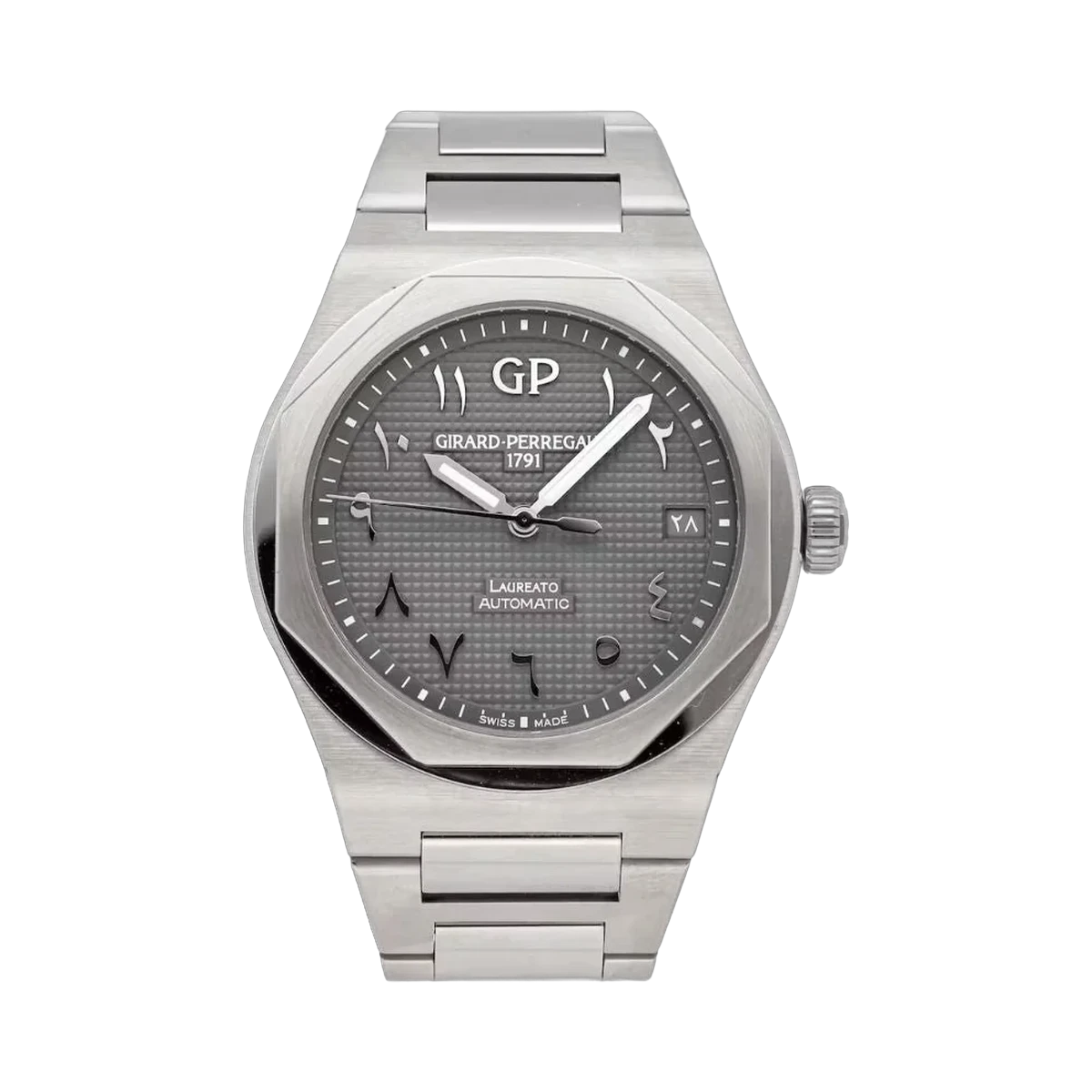 Girard Perregaux Laureato Grey Arabic Dial Limited Edition 42mm Herrenuhr aus Edelstahl 81010-11-1748-11A