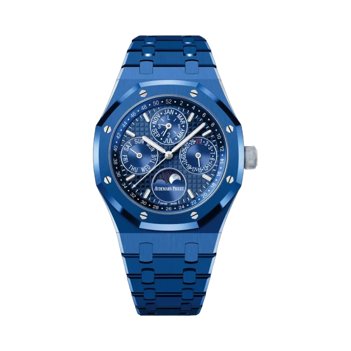 Audemars Piguet Royal Oak 26579CS.OO.1225CS.01 Ewiger Kalender blaues Zifferblatt