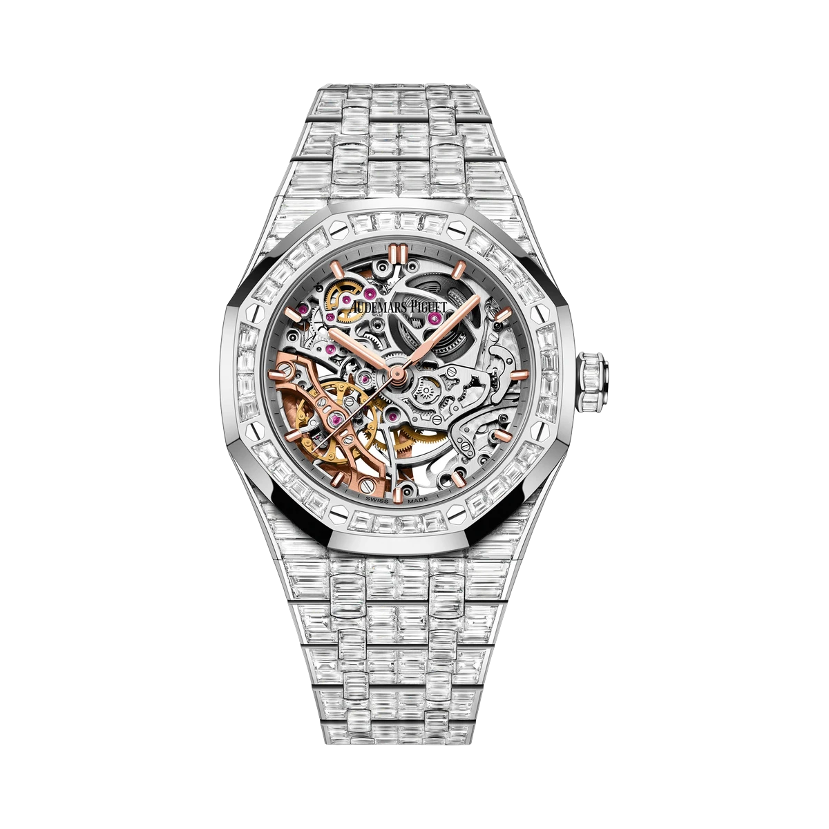 Audemars Piguet Royal Oak Double Balance Wheel Openworked White Gold Baguette Diamond 37mm 15469BC.ZZ.1260BC.01