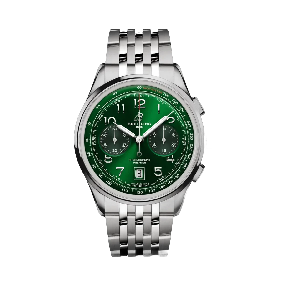 Breitling Premier B01 AB0145371L1A1 Stainless Steel 42mm Green Dial Men's Watch