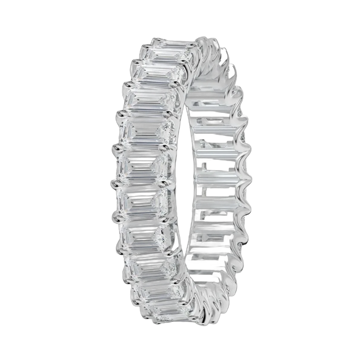 Emerald Eternity Band-14 Pointer-3.68CTS-HRD-E-G,VVS,50514R,Total Wt - 4.62gm