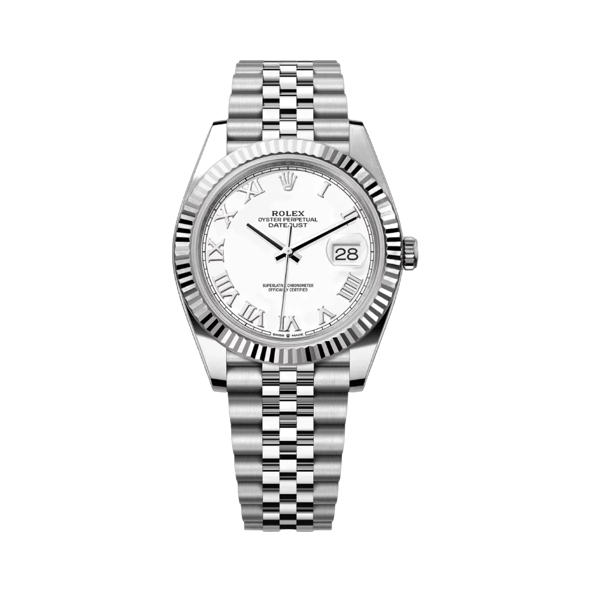 Rolex Datejust 41 Oyster Perpetual 126334-0024 White Gold 41mm White Dial Roman Numerals Mens Watch