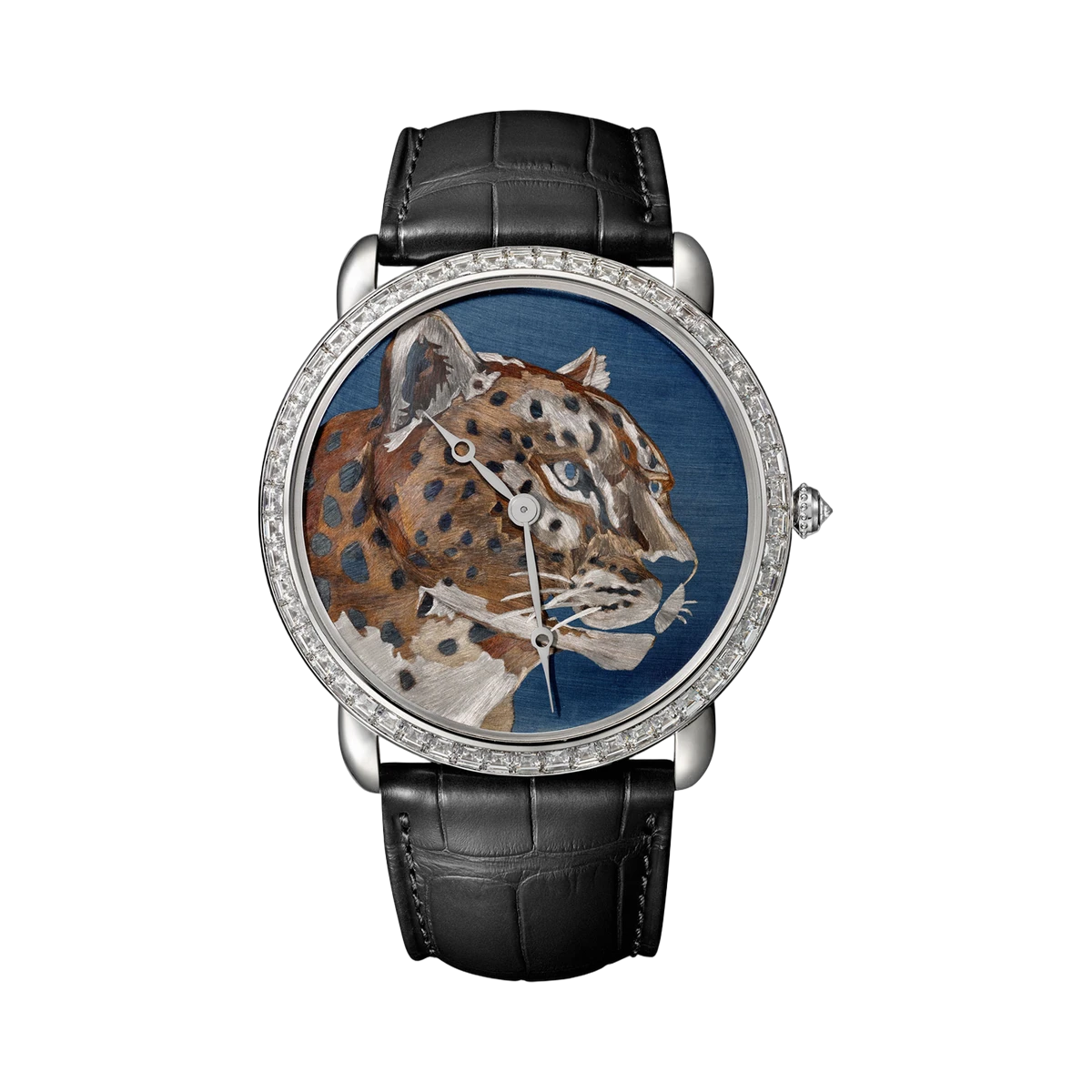 Cartier Ronde Louis Cartier ronde-4037 XL Flaned Gold White Gold 42mm Baguette Bezel