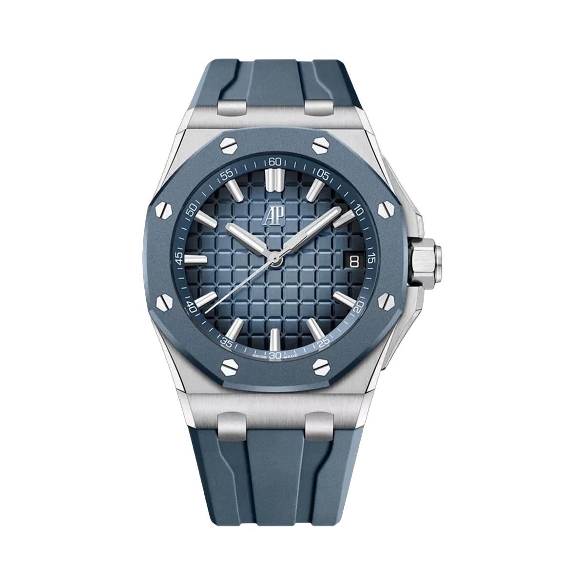 Audemars Piguet Royal Oak Offshore 15605SK.OO.A350CA.01 Stainless Steel 43mm Smoked Blue Dial Men's Watch