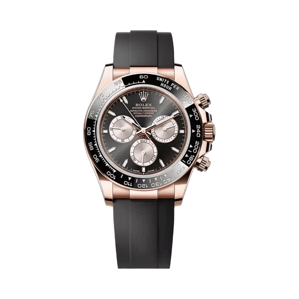Rolex Cosmograph Daytona 126515LN-0002 Everose Gold Oysterflex Black Dial