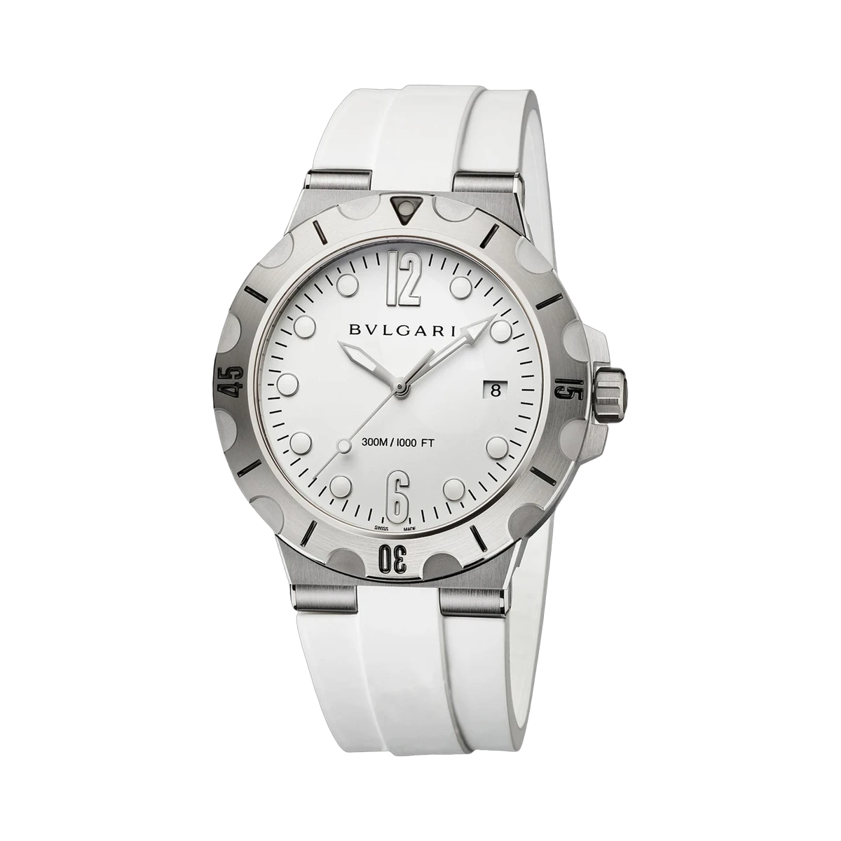 Bvlgari Diagono Scuba Automatic White 102733 41MM Stainless Steel