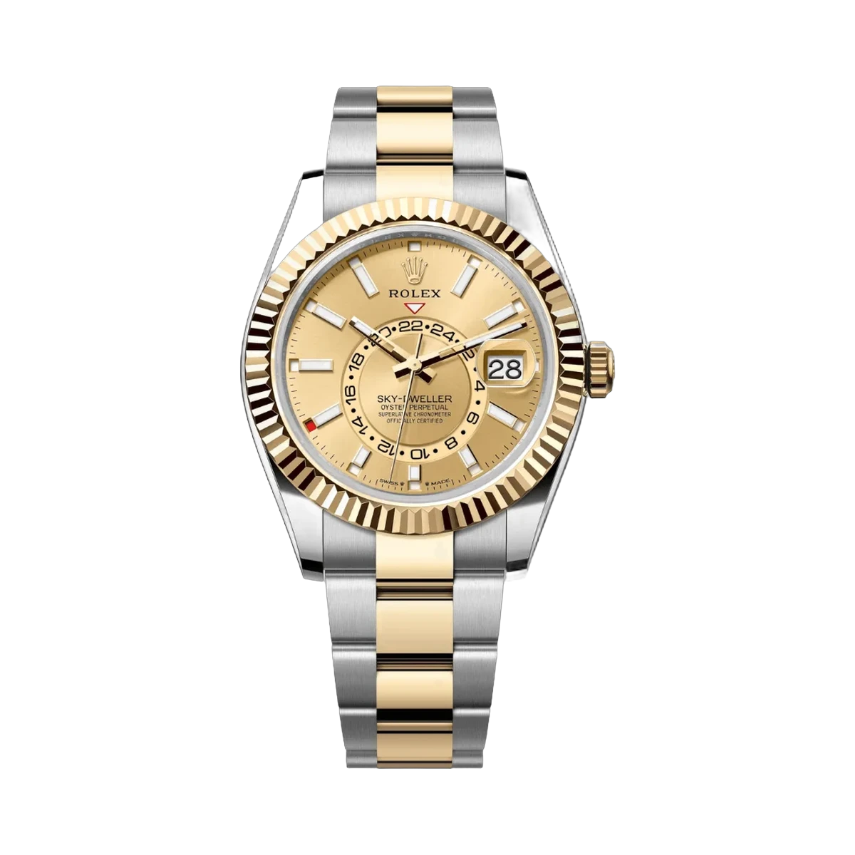 Rolex Sky Dweller 336933-0001 Oystersteel Und Gelbgold Champagner Zifferblatt 42mm Herrenuhr