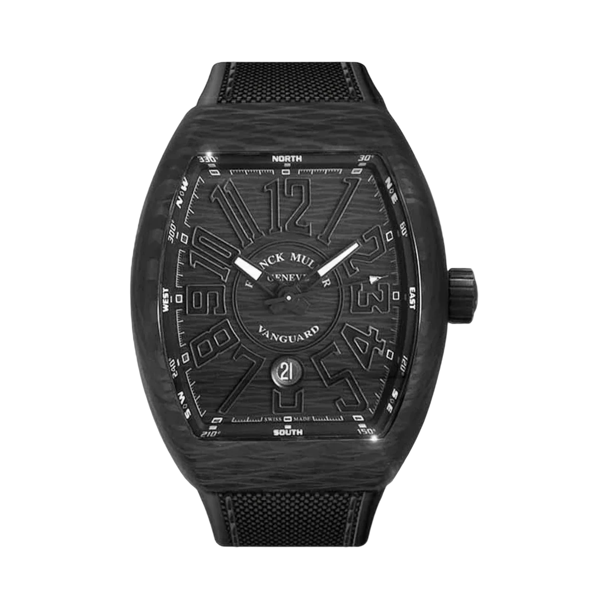 Franck Muller Vanguard V 45 SC DT CARBON NR 碳纤维 44 毫米黑色表盘男士手表