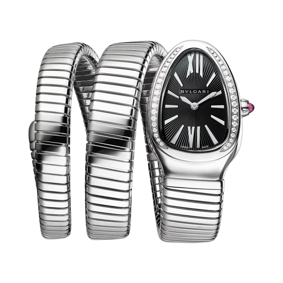 Bvlgari Serpenti Tubogas 35Mm Diamonds 2 Twirls Ladies Watch