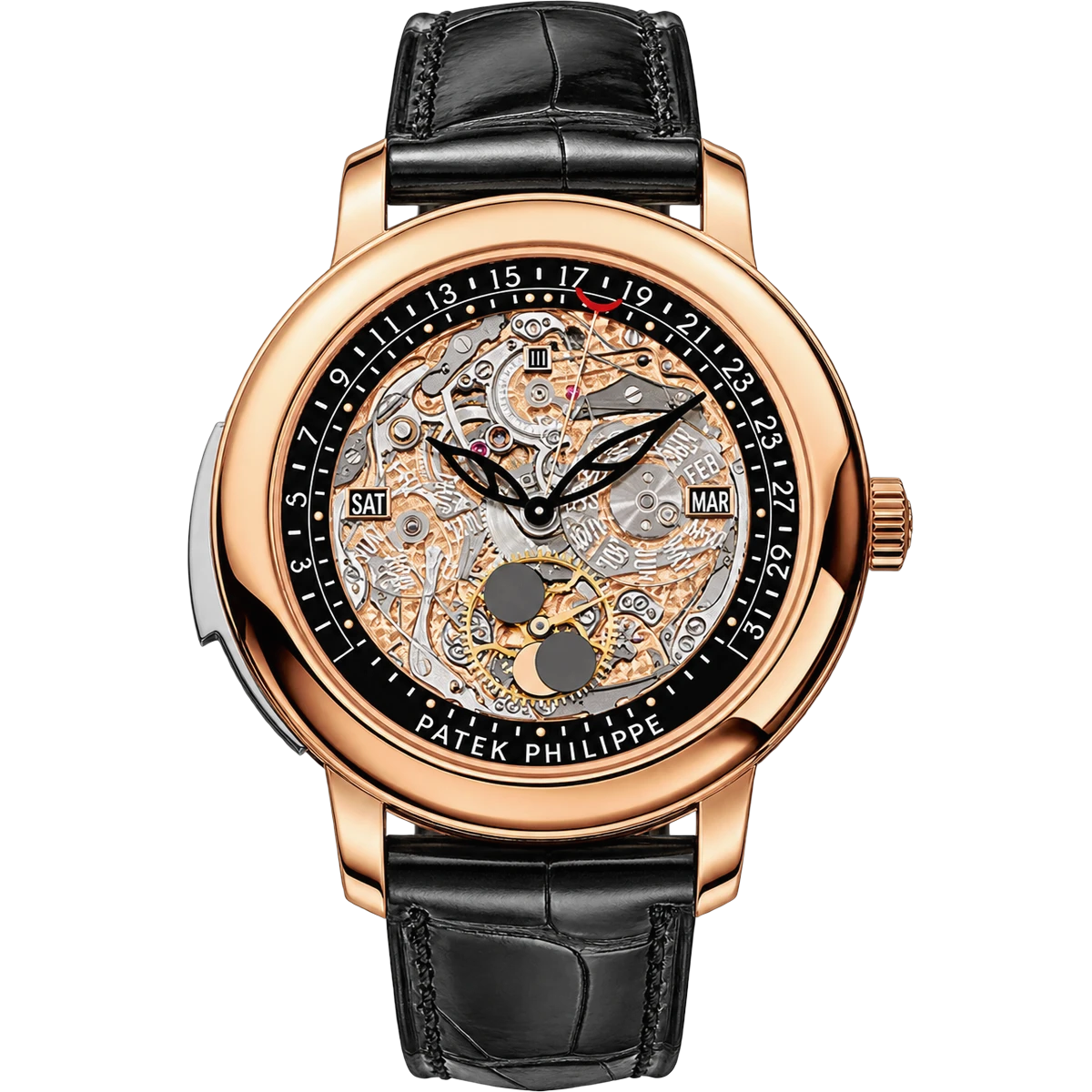 Patek Philippe Grand Complications 5304R-001 Perpetual Calendar Rose Gold 43mm Skeleton Dial Men's Watch