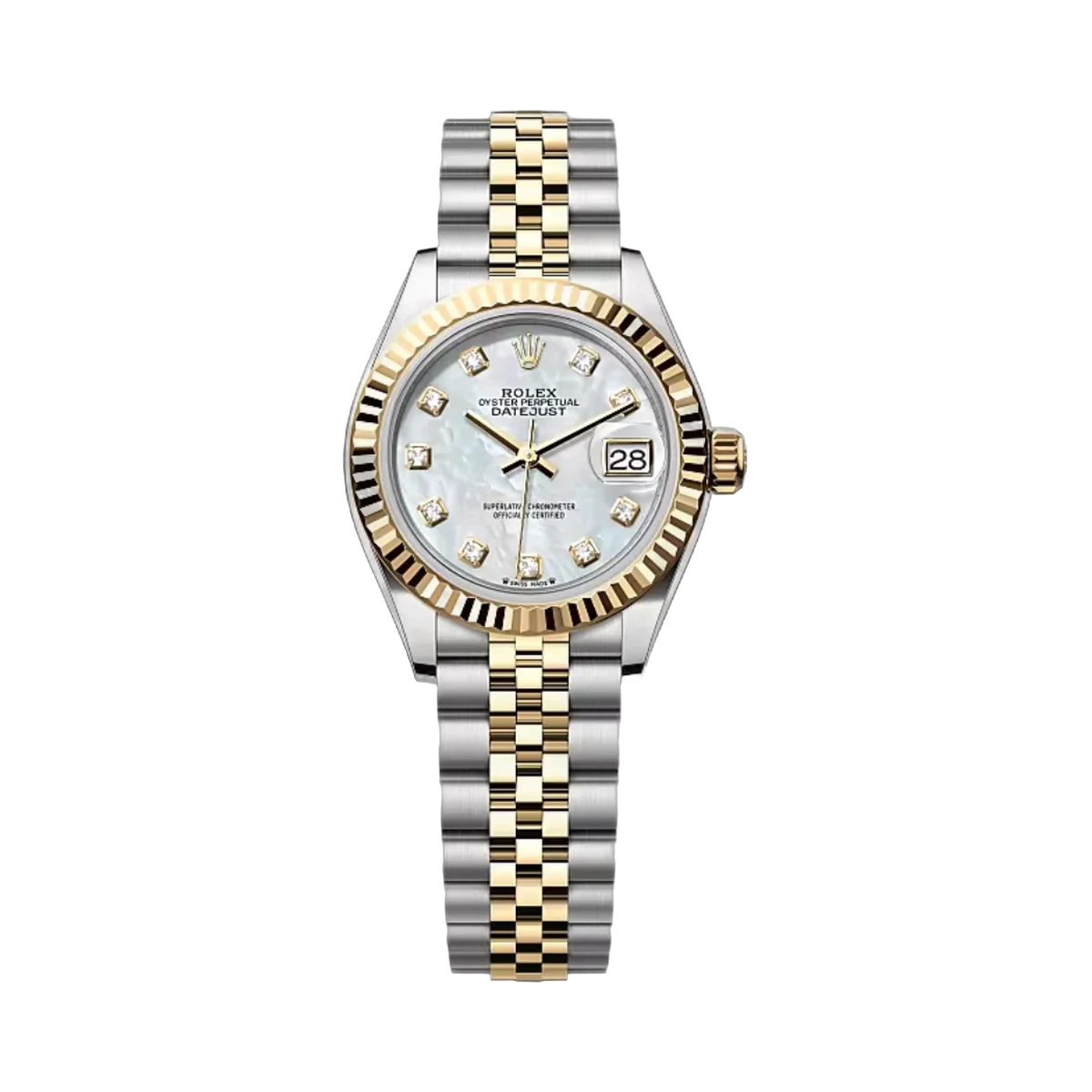 Rolex Oyster Perpetual Datejust 279173-0013 Mother Of Pearl 28Mm 18K Yellow Gold And Steel Ladies Watch