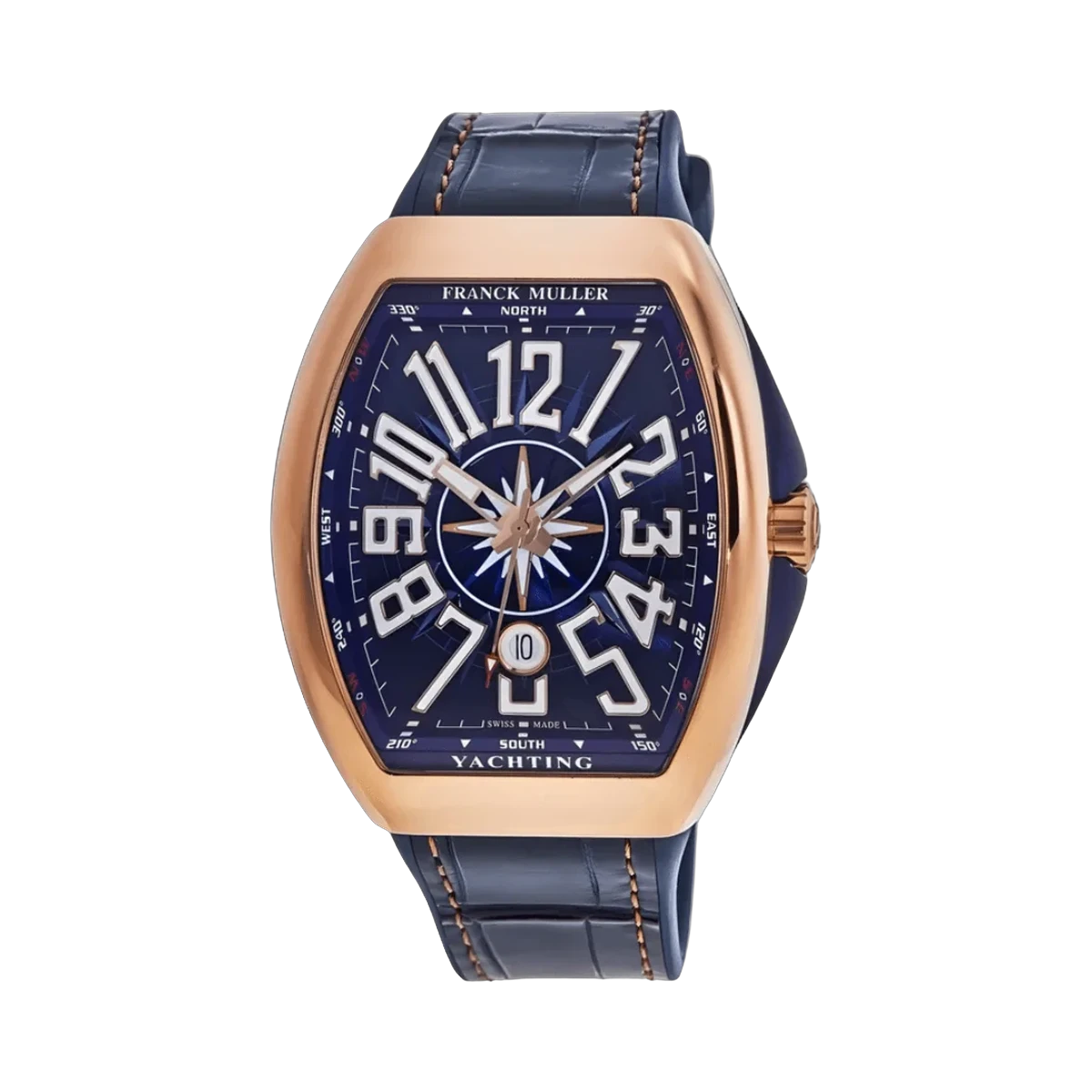 Franck Muller Vanguard V 45 SC DT5N BL Yachting 18K Roségold 45mm Herrenuhr mit blauem Zifferblatt