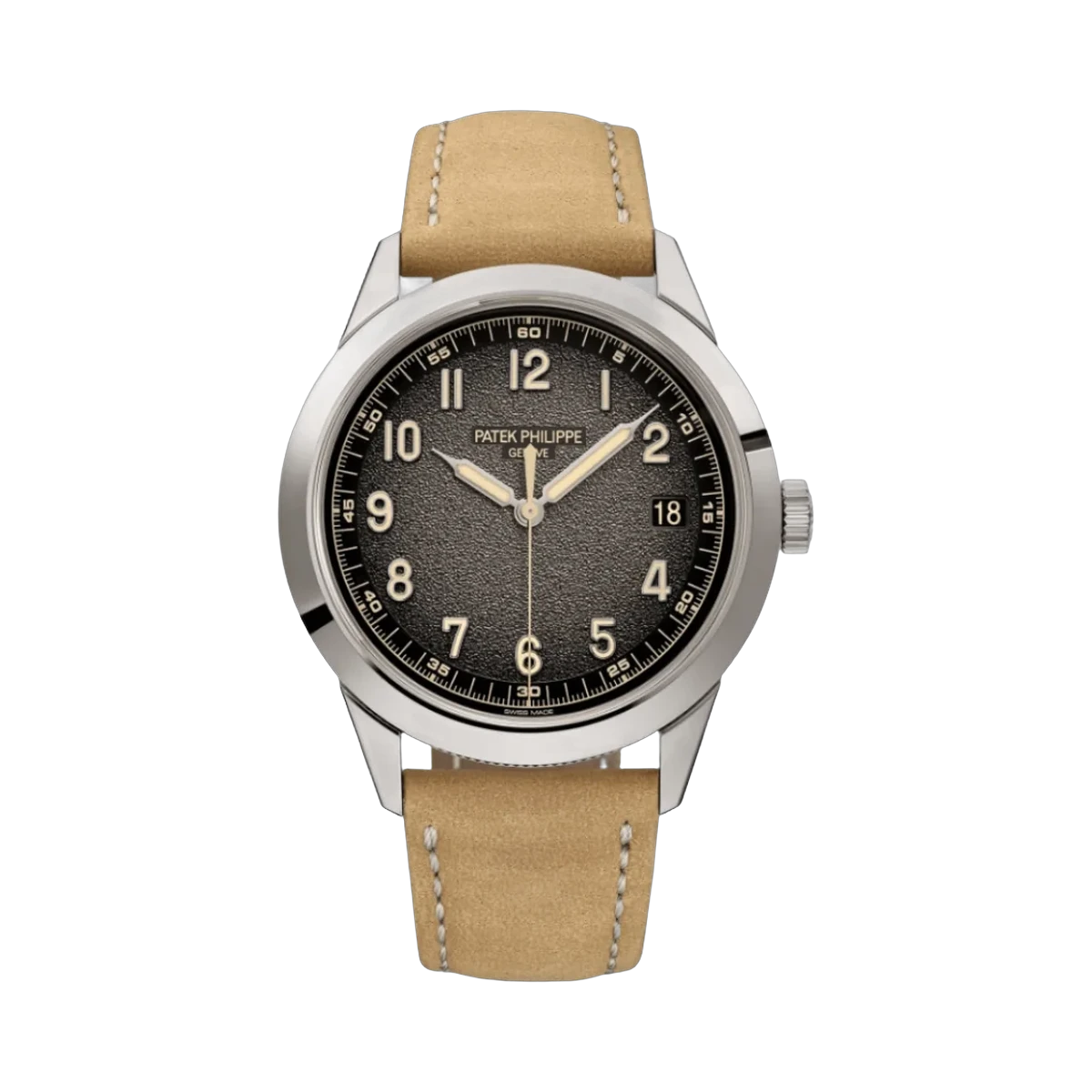 Patek Philippe Calatrava 5226G-001 18Kt White Gold Textured Charcoal Grey Dial 40mm Men's Watch