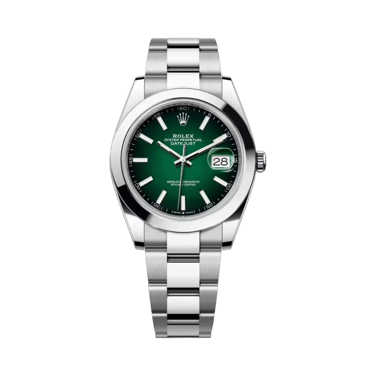 Rolex Datejust 126300 GOIO Green Ombre Index Dial 41mm Men's Watch