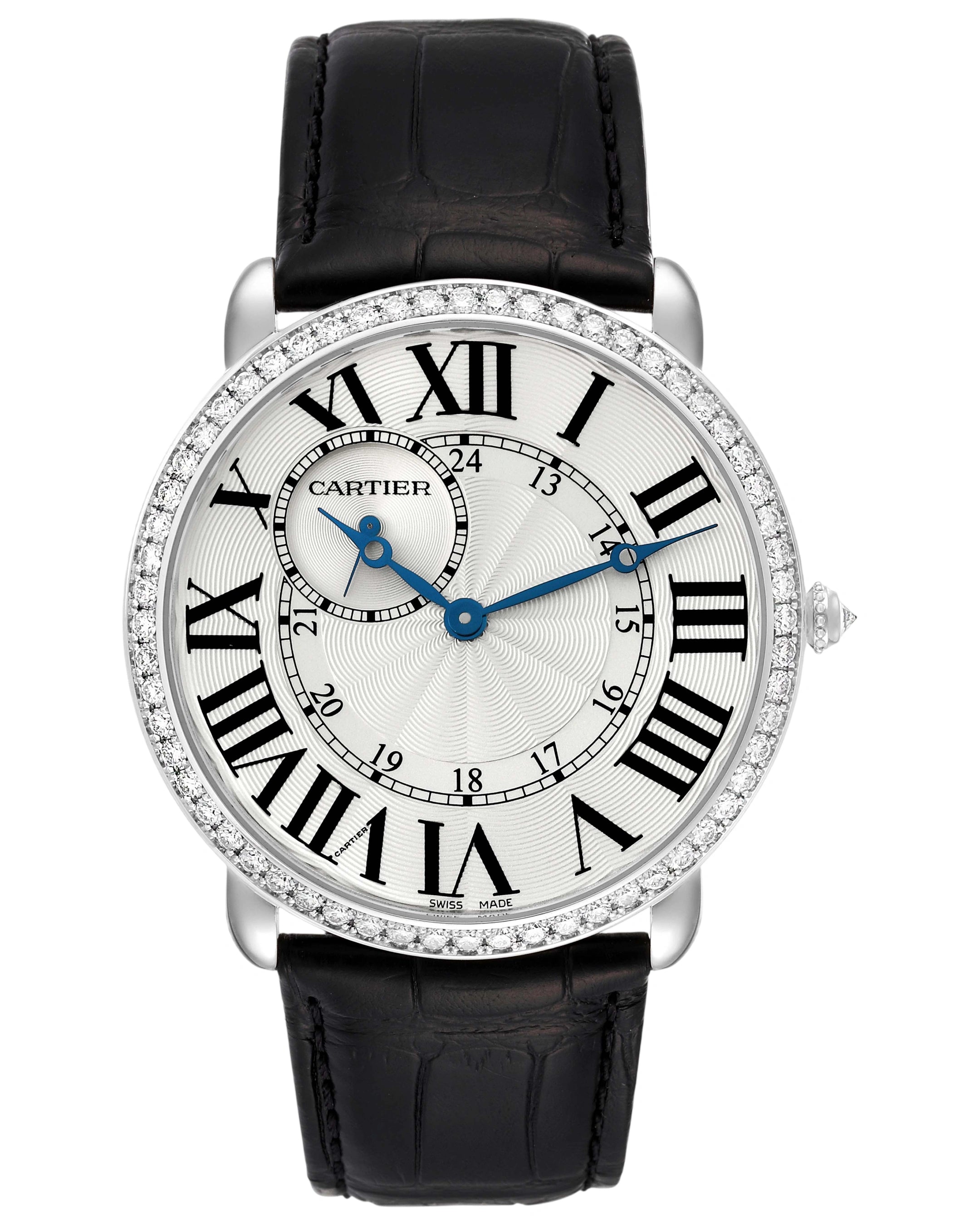 Cartier Ronde Louis WR007002 Quartz 42mm 18K White Gold