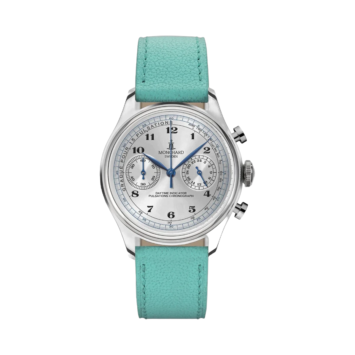 Monchard Pulsations 53043SLO Chronograph Summer Edition Silver Dial 39mm Men's Watch