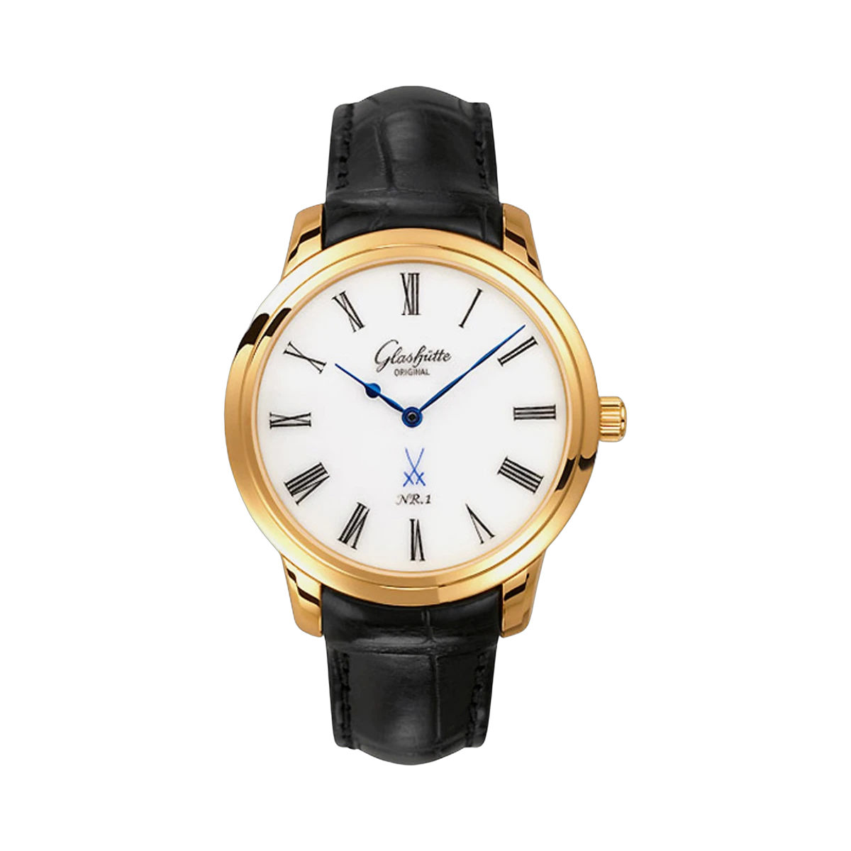 Glashutte Original Senator 100-10-01-01-04 Meissen 40mm 18K Rose Gold