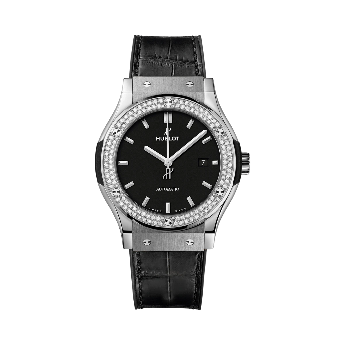 Hublot Classic Fusion 542.NX.1171.LR.1104 Titanium Diamonds Black Dial