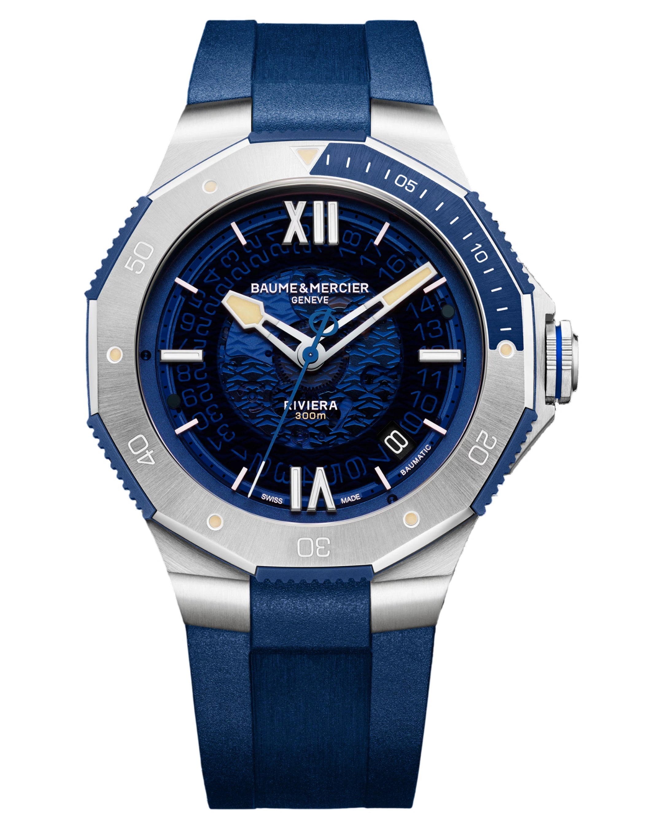 Baume & Mercier Riviera 6384575 Date Watch 43mm Stainless Steel