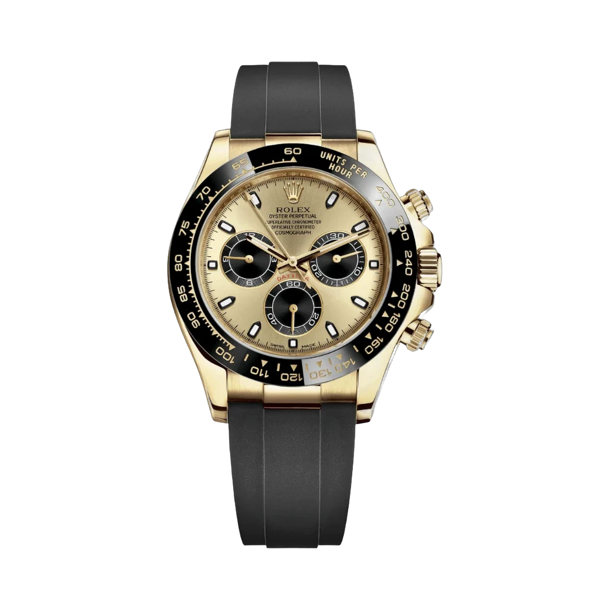 Rolex Daytona 116518LN CHBKOF 18 Karat Gelbgold 40mm Champagner-schwarzes Zifferblatt Herrenuhr