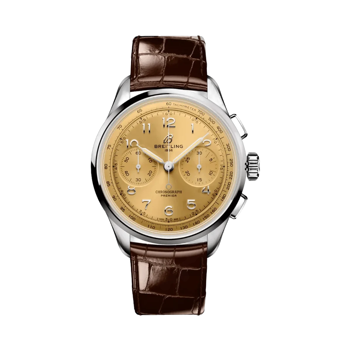 Breitling Premier B09 Chronograph AB0930F51H1P1 40mm Yellow Dial Mens Watch
