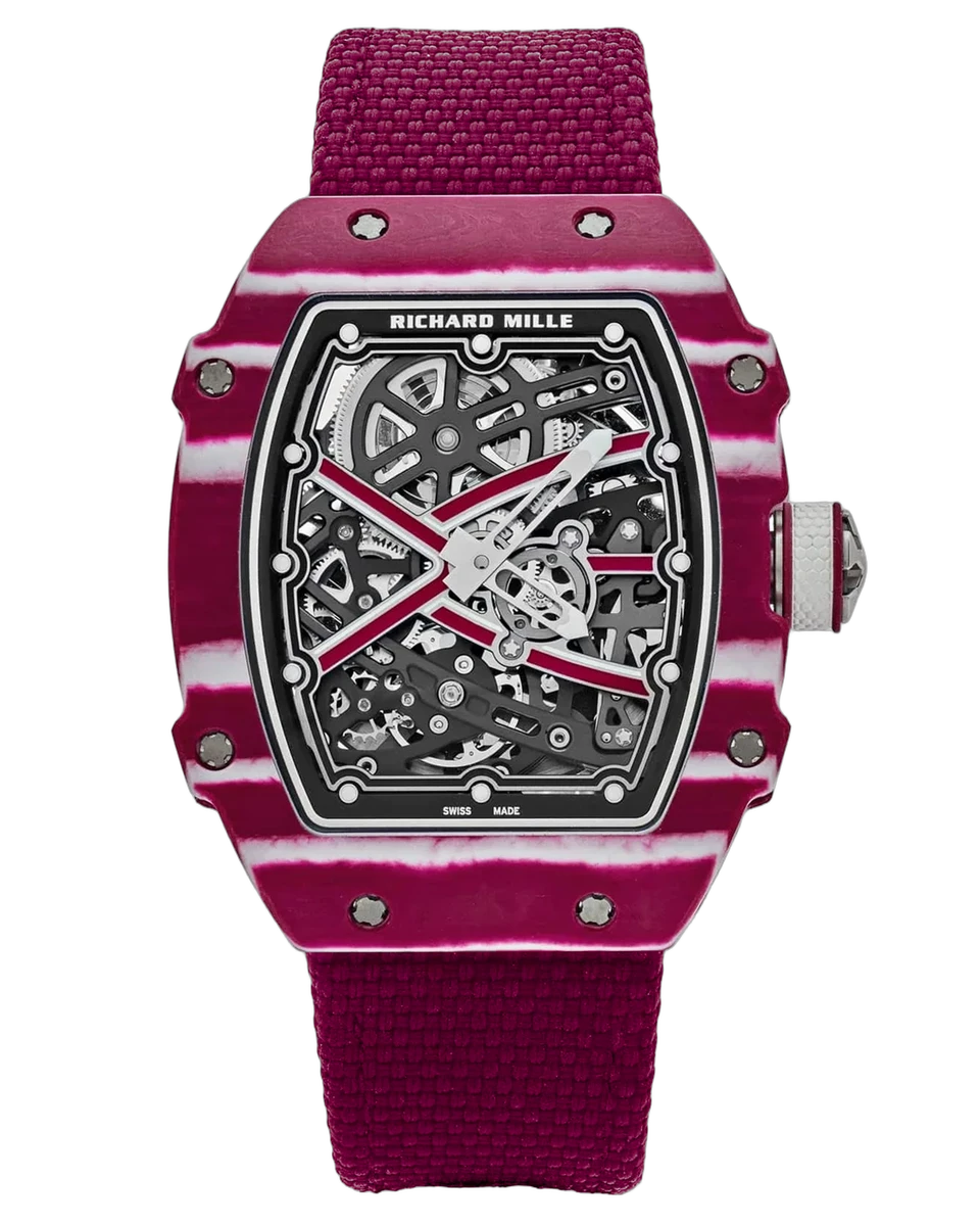 Richard Mille Rm 67-02 Ca-Fq High Jump "Mutaz Essa Barshim" 38.70Mm X 47.52Mm Quartz Carbon White Elastic Straps Unisex Watch
