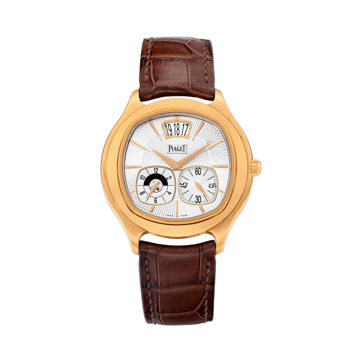 Piaget Emperador 32017 Silver Dial 42mm Rose Gold