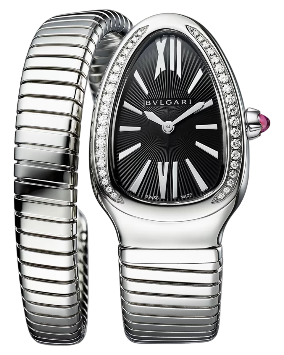 Bvlgari Serpenti Tubogas Black 103434 35MM Stainless Steel