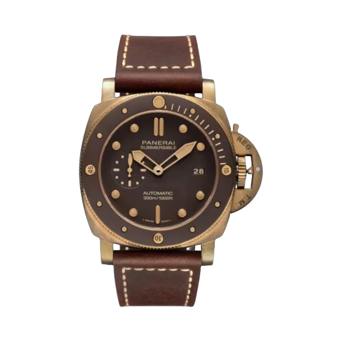 Panerai Luminor Submersible PAM00968 Bronzo Brown Dial 47mm Men's Watch