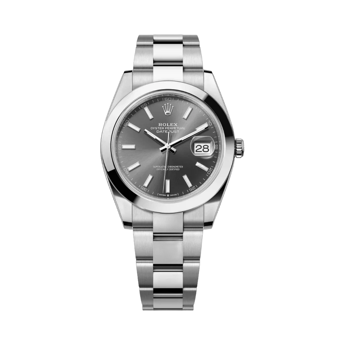 劳力士 Datejust 126300-0007 蚝式恒动 41 毫米石板灰色表盘男士手表