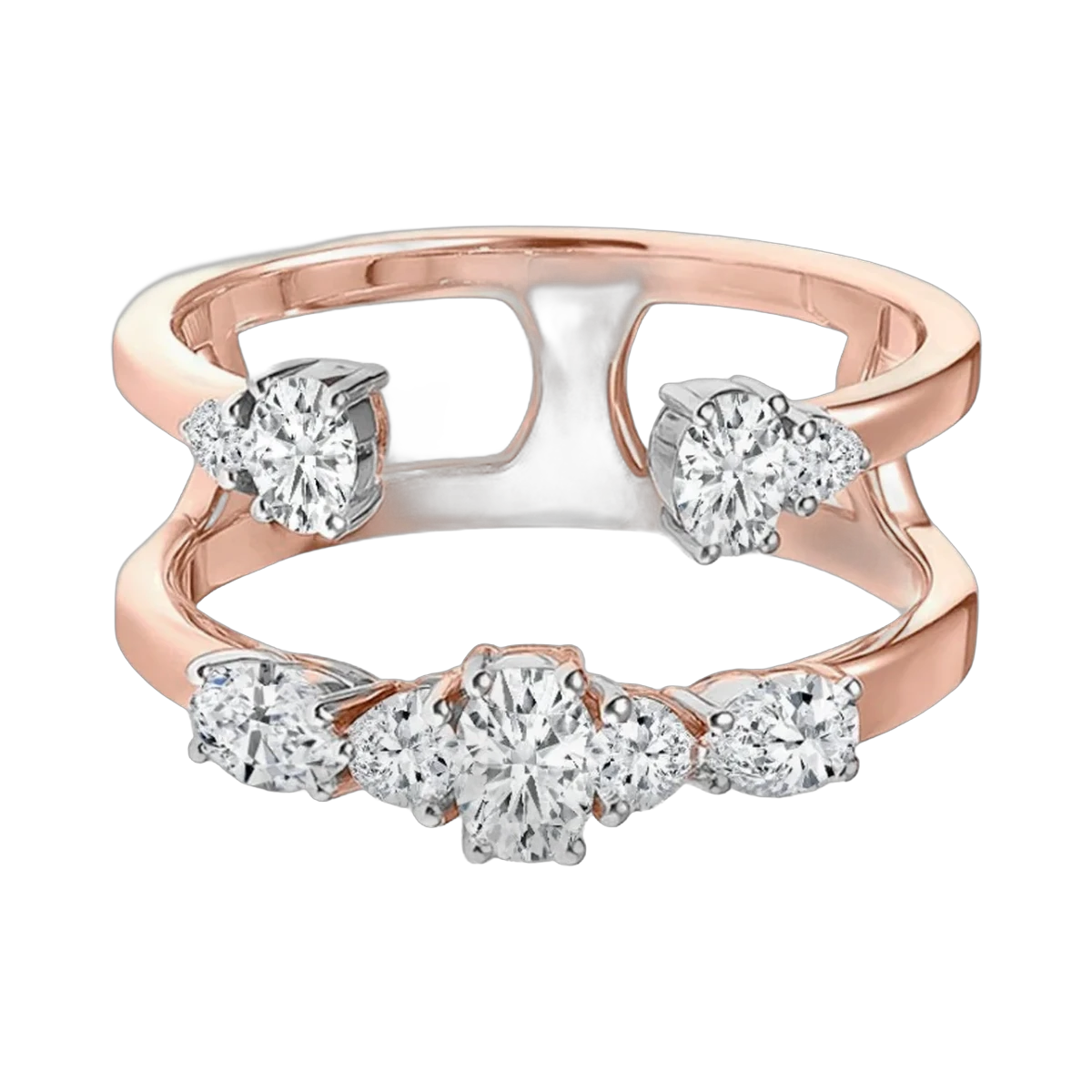 ROUND-OVAL RING- HRD-E-F/VS 0.87 CTS- A41R,Total Wt - 6.00gm