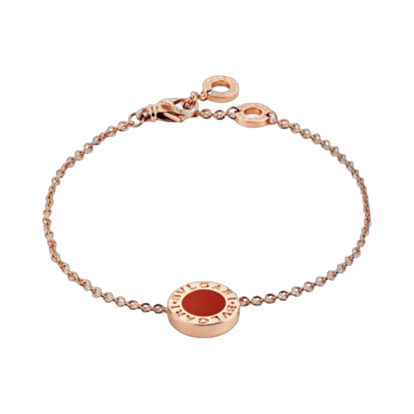 BVLGARI ツイストリング 赤いストーン付き Bvlgari Double Faced 353056 BR858008 With Carnelian And Mop