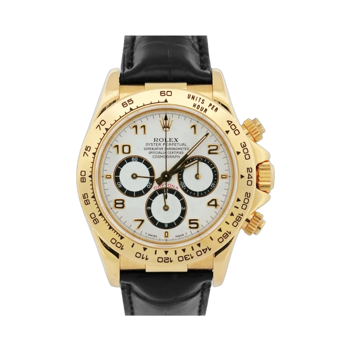 Rolex Cosmograph Daytona 16518 Gelbgold 40mm Weißes Zifferblatt Herrenuhr