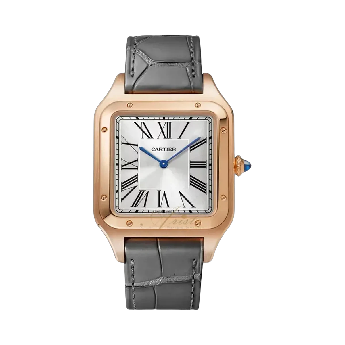Cartier Santos Dumont XL WGSA0032 Rose Gold 46.6mm Silver Dial Men's Watch