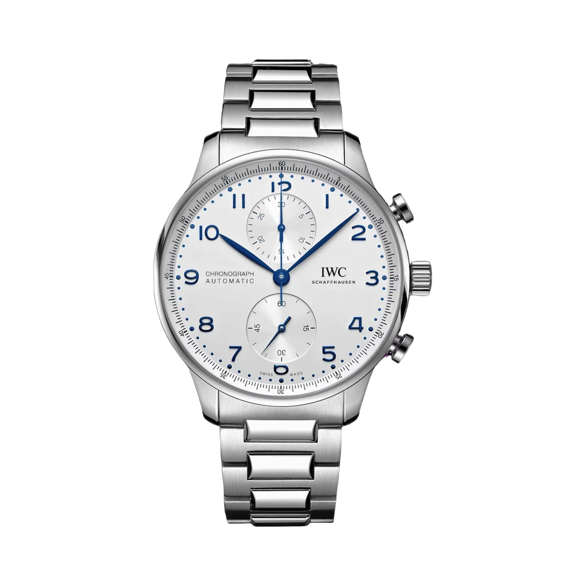 IWC Portugieser Chronograph Silver Dial IW371617 41mm Stainless Steel Bracelet