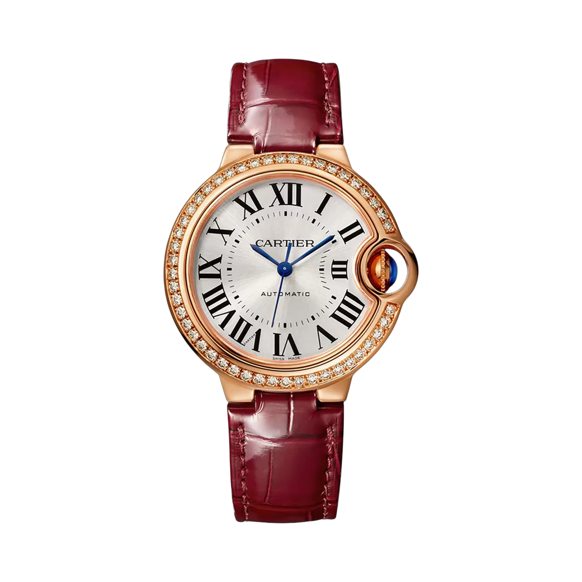 Cartier Ballon Bleu WJBB0033 Diamonds Automatic 33mm 18K Rose Gold