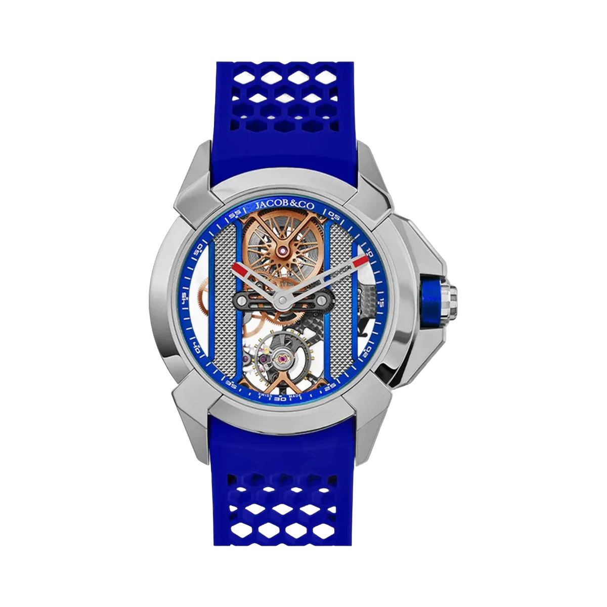 Jacob & Co. Epic X Skeleton EX110.20.AA.AA.A Titanium Blue 44mm Skeleton Dial Men's Watch