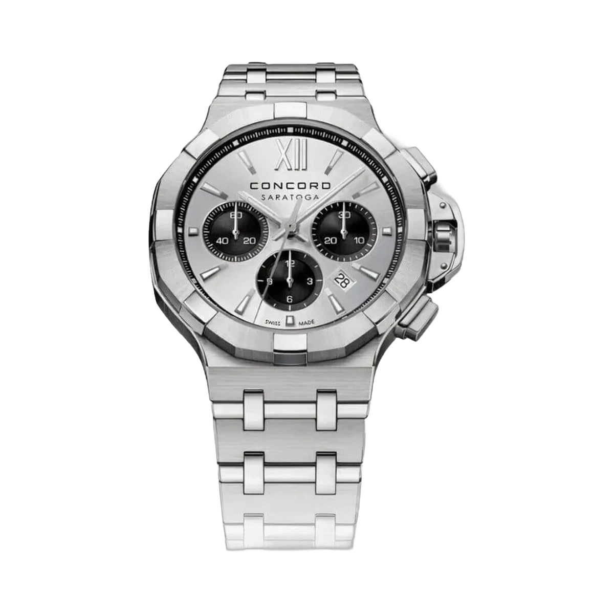 Concord Saratoga 0320451 Chrono Automatic Silver Dial 43mm Men's Watch