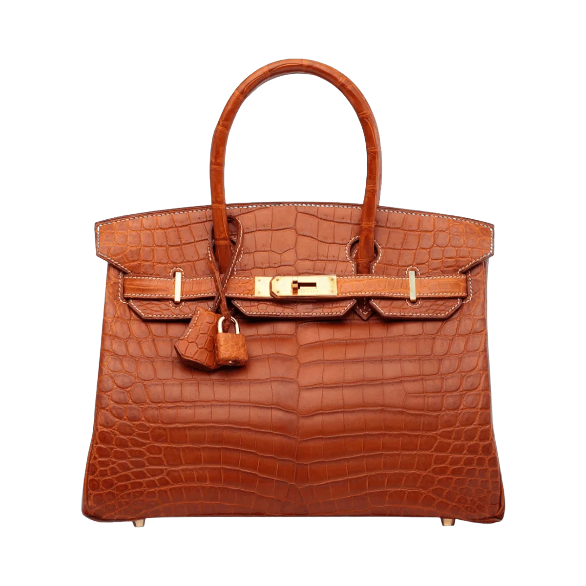 Hermes Birkin 30 Fauve Matt Croco Gold Hw Handtasche