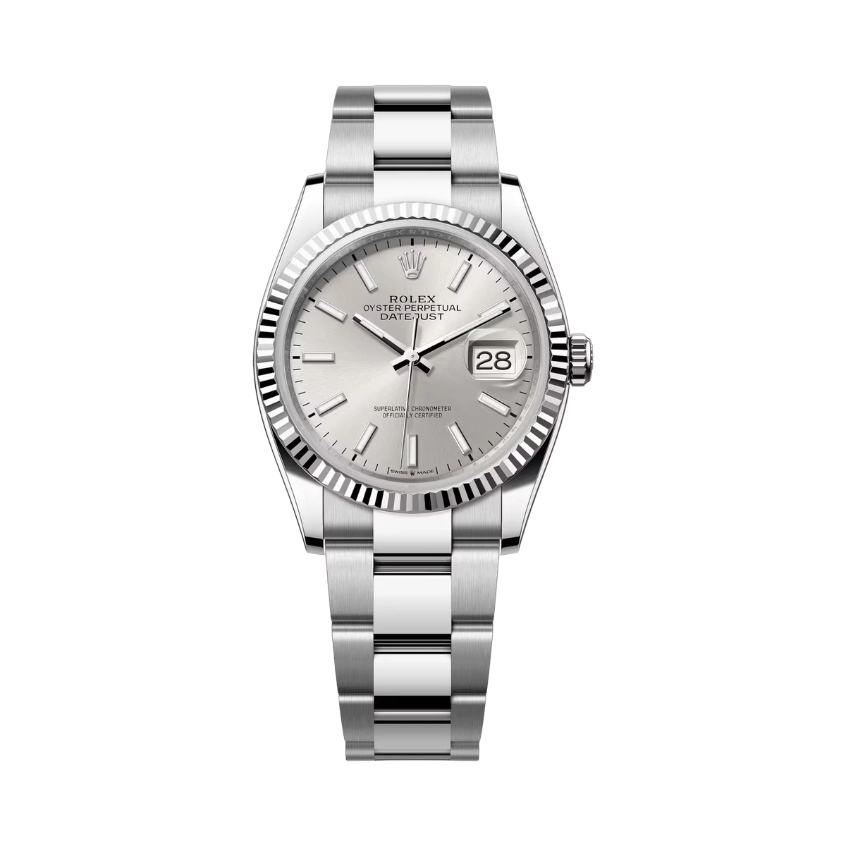 Rolex Datejust 126234 0014 Silver Index Dial 36mm Women's Watch