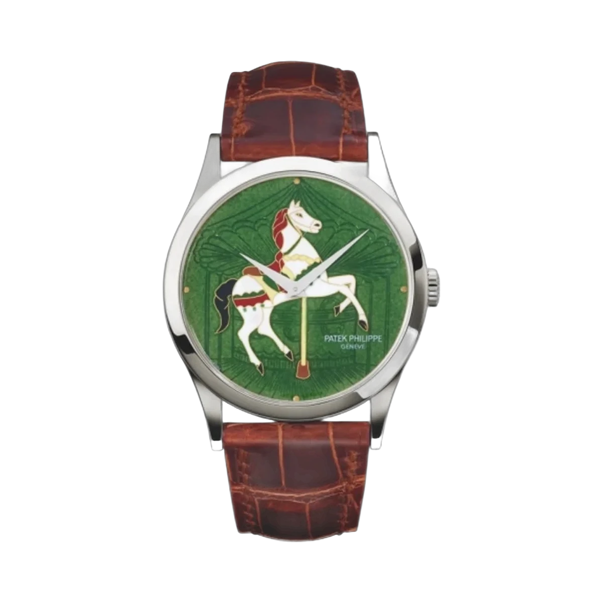 Patek Philippe Calatrava 5077P-061 Platinum Limited Edition 37mm Carousel Green Men's Watch