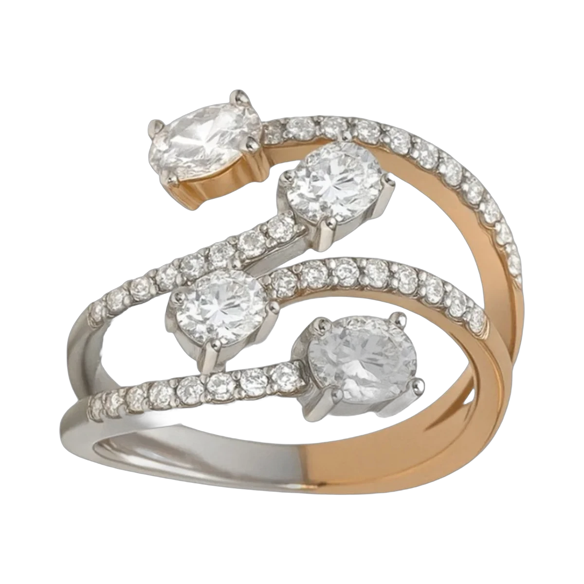 ROUND & OVAL RING- HRD- E-F/VS 1.33 CTS- A52R,Total Wt - 6.35gm