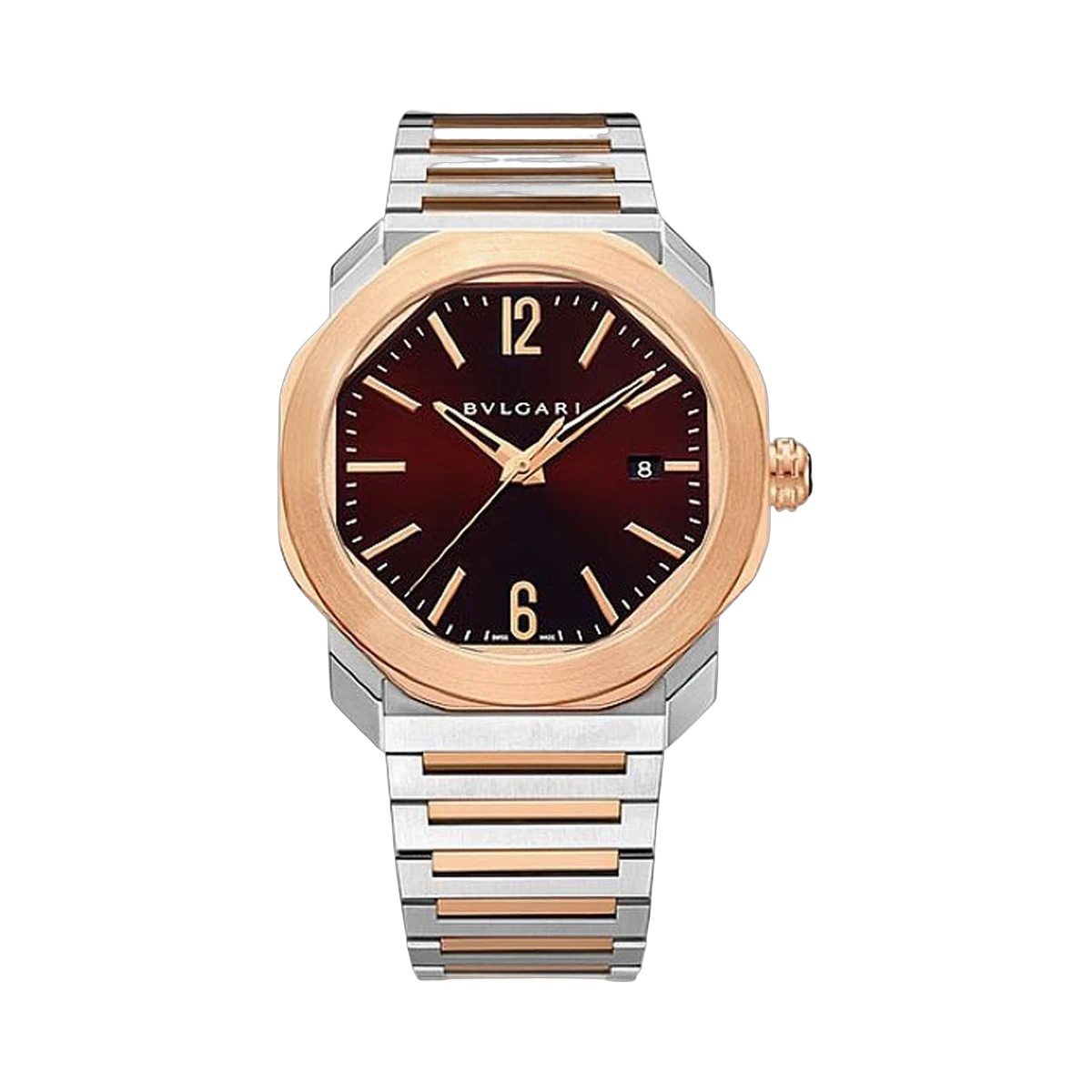 Bvlgari Octo Roma 41Mm Stainless Steel & 18Kt Rose Gold Men's Watch
