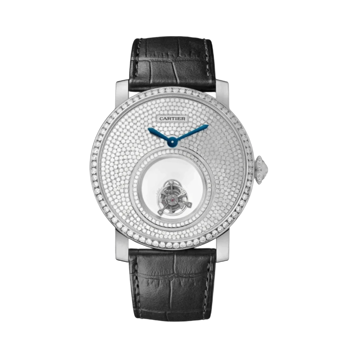 Cartier Rotonde De Cartier HPI00588 Mysteriöse Doppeltourbillon 45mm Diamantzifferblatt Herrenuhr